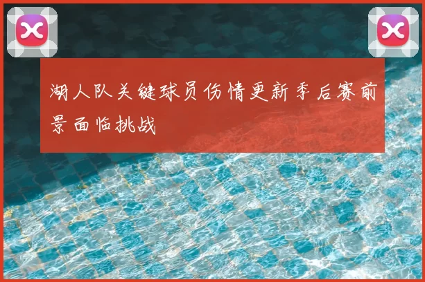 湖人队关键球员伤情更新季后赛前景面临挑战